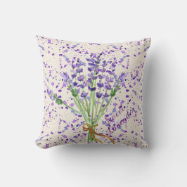 Cojín Decorativo Ramo púrpura de la flor de la lavanda dulce