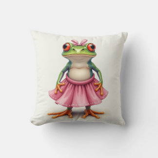 Cojín Decorativo Rana corta en rosa