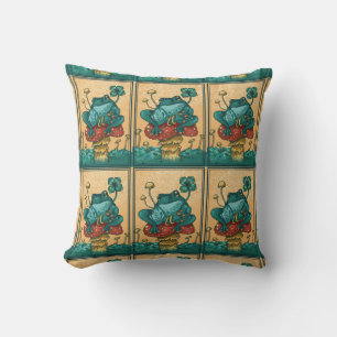 Cojín Decorativo Rana Cottagecore con hongo