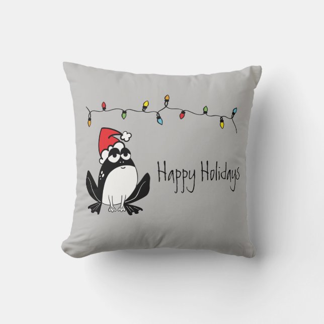 Cojín Decorativo Rana de Navidades caprichosos (Anverso)