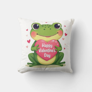 Cojín Decorativo rana del día de San Valentín