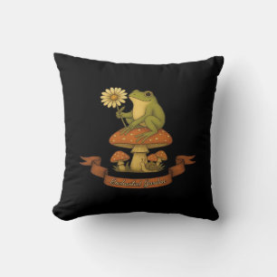 Cojín Decorativo Rana del jardín Fairycore Cottagecore Rana