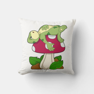 Cojín Decorativo Rana durmiendo con hongo