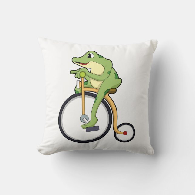Cojín Decorativo Rana en circo con bicicleta.PNG (Anverso)