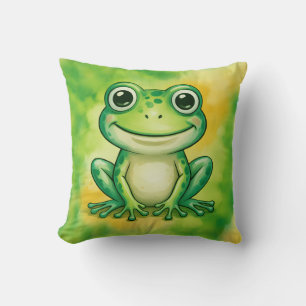 Cojín Decorativo Rana verde linda