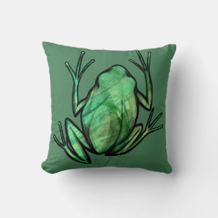 Cojín Decorativo Ranas artísticas de rana de árbol lindo Me encanta