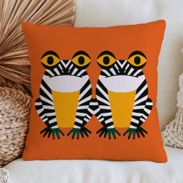 Cojín Decorativo Ranas con estampado de cebra Animal divertido maxi
