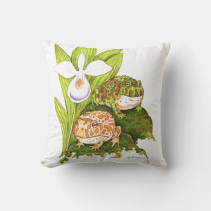 Cojín Decorativo Ranas de Cuerno Ornamentadas