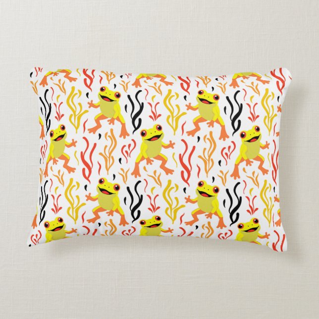 Cojín Decorativo Ranas juguetonas (Reverso)