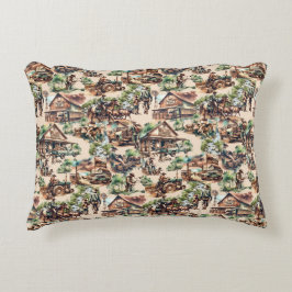 Cojín Decorativo Rancho occidental o escenario rural