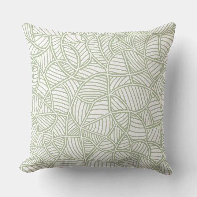 Cojín Decorativo Random Leaf Mosaic Pale Green (Anverso)