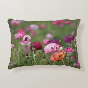 Cojín Decorativo Ranunculus de Colores de Frijol de Jalea