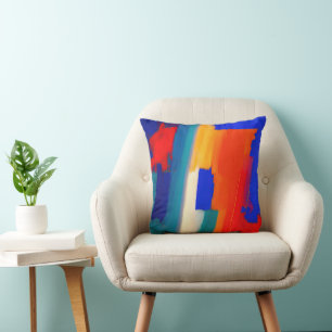 Cojín Decorativo "Rapsodia de frambuesa" Arte abstracto