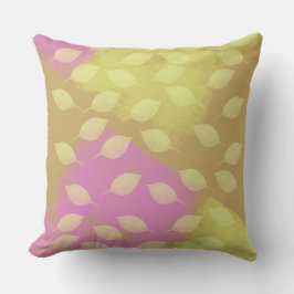 Cojín Decorativo Rapsodia en Amarillo, Mostaza y Violeta Abstracto