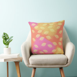 Cojín Decorativo Rapsodia en amarillo, terracota y violeta abstract