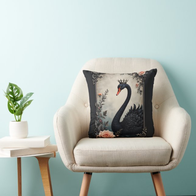Cojín Decorativo Rare as a black swan, timeless as true love.  (Silla)