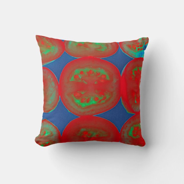 Cojín Decorativo Rasgos de tomate (Anverso)