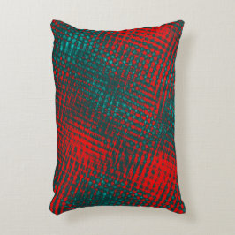 Cojín Decorativo Raspones rojos cruzados sobre cián o cielo gris ca