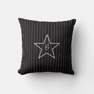 Cojín Decorativo Rastreo negro y rosa personalizado