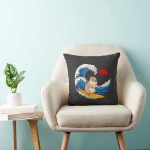 COJÍN DECORATIVO RAT SURFING POR LA NOCHE