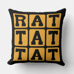 Cojín Decorativo Rat Tat Tat, Patrón de Tambor