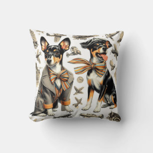 Cojín Decorativo Rat Terrier Viejo Sin Marea