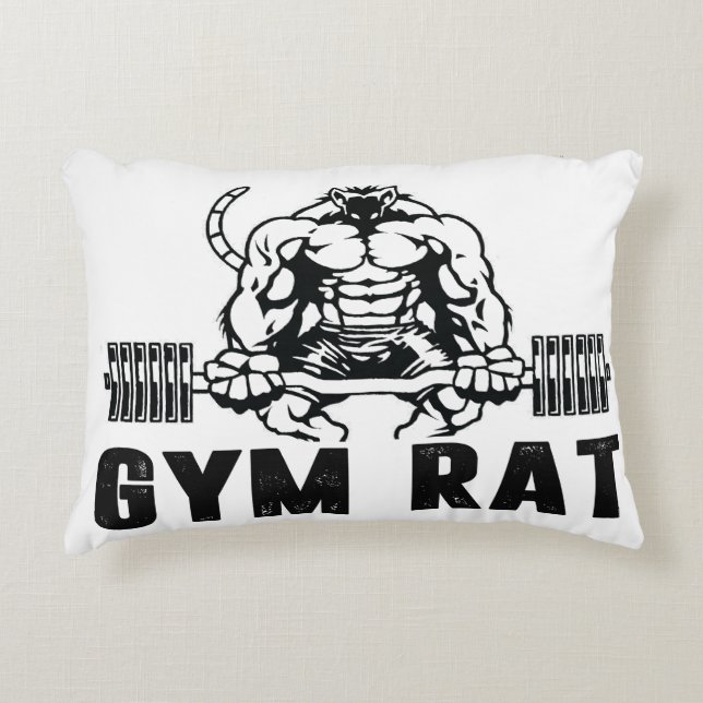 Cojín Decorativo Rato de gimnasio (Anverso)
