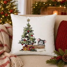 Ratón de Navidad Bajo el Árbol