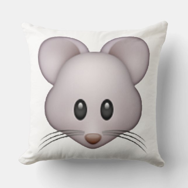 Cojín Decorativo Ratón - Emoji (Anverso)