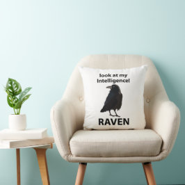 Cojín Decorativo Raven Mira Mi Raven De Inteligencia