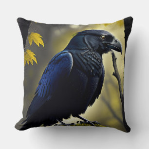 Cojín Decorativo Raven Rústico - Guardián de las Naturas