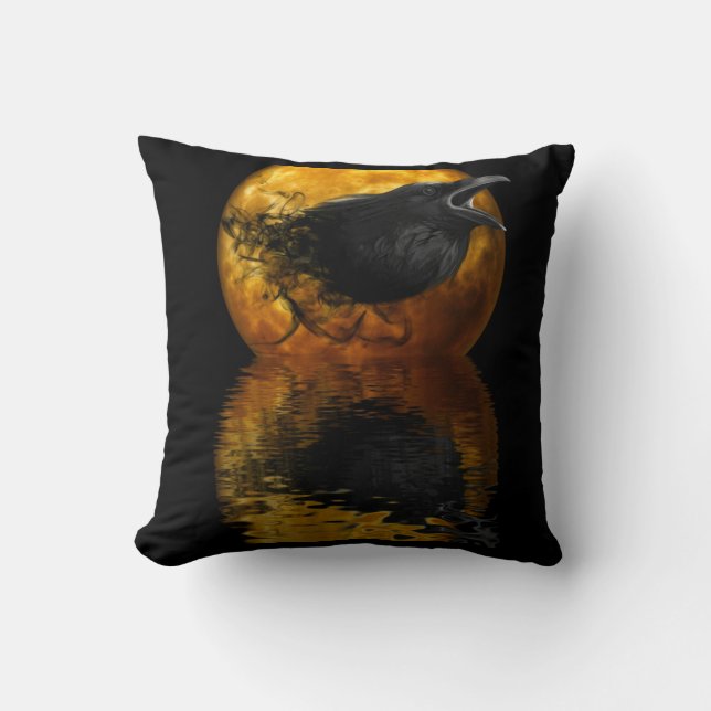 Cojín decorativo Raven y Golden Moon (Anverso)