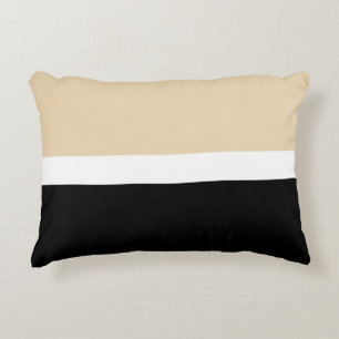 Cojín Decorativo raya abstracta beige negro