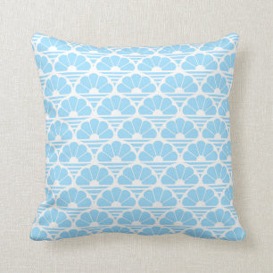Cojín Decorativo Raya azul claro bonita de la salida del sol de la