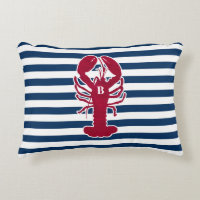 Raya blanca azul del monograma rojo náutico de la