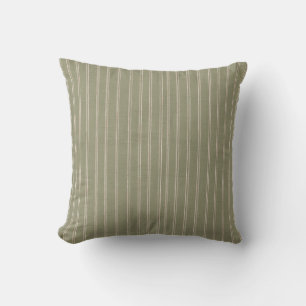 Cojín Decorativo Raya de Granja Verde Salvia