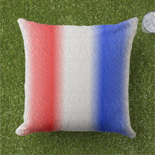 Cojín Decorativo raya de rojo blanco y azul