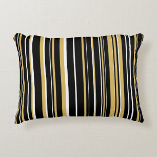 Cojín Decorativo Raya del negro, del amarillo de Misted, y blanca