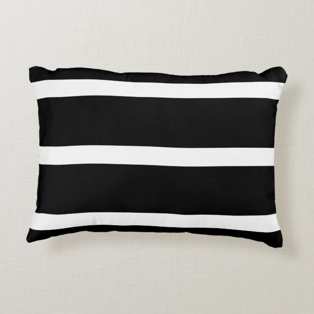 Cojín Decorativo Raya negra con blanco (Reverso)