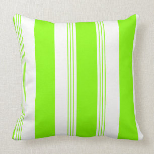 Cojín Decorativo Raya reversible del caramelo del verde de hierba y