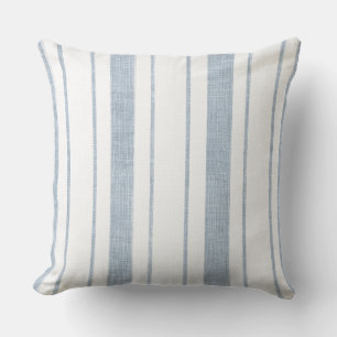 Cojín decorativo rayado azul claro