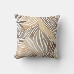 Cojín Decorativo Rayado Moderno Neutral Beige Sencillo