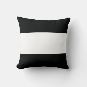 Cojín Decorativo Rayado (negro y blanco Personalizable horizontal