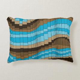 Cojín Decorativo Rayado psicodélico del vintage de la montaña rusa