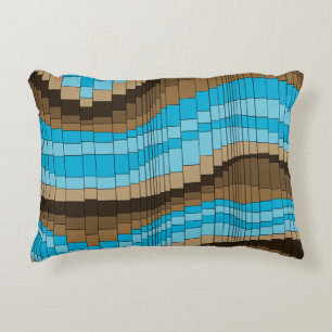 Cojín Decorativo Rayado psicodélico del vintage de la montaña rusa