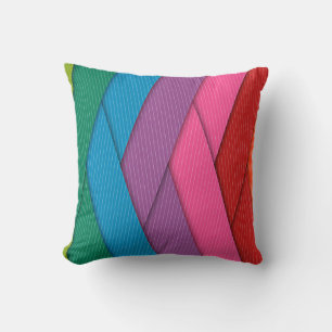 Cojín Decorativo Rayas abstractas, coloridas,