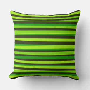 Cojín Decorativo Rayas abstractas de cal verde