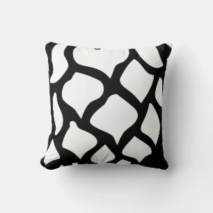 Cojín Decorativo rayas abstractas en blanco y negro