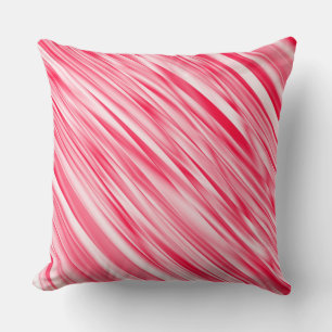 Cojín Decorativo Rayas abstractas rojas modernas
