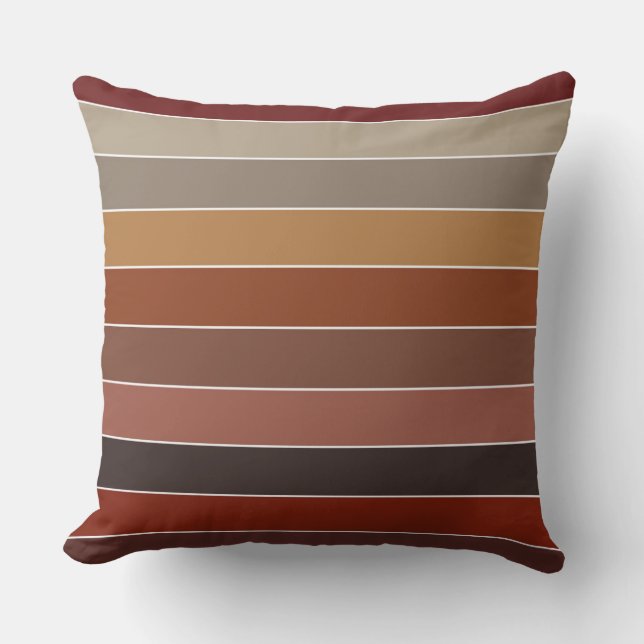 Cojín Decorativo Rayas acuáticas de otoño (Anverso)